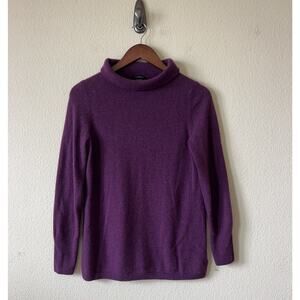 Talbots 100% Cashmere M Cowl Neck Sweater Plum Purple Soft Classic Luxury